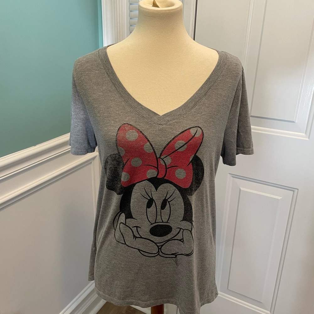 Disney Minnie Mouse V Neck Shirt Large